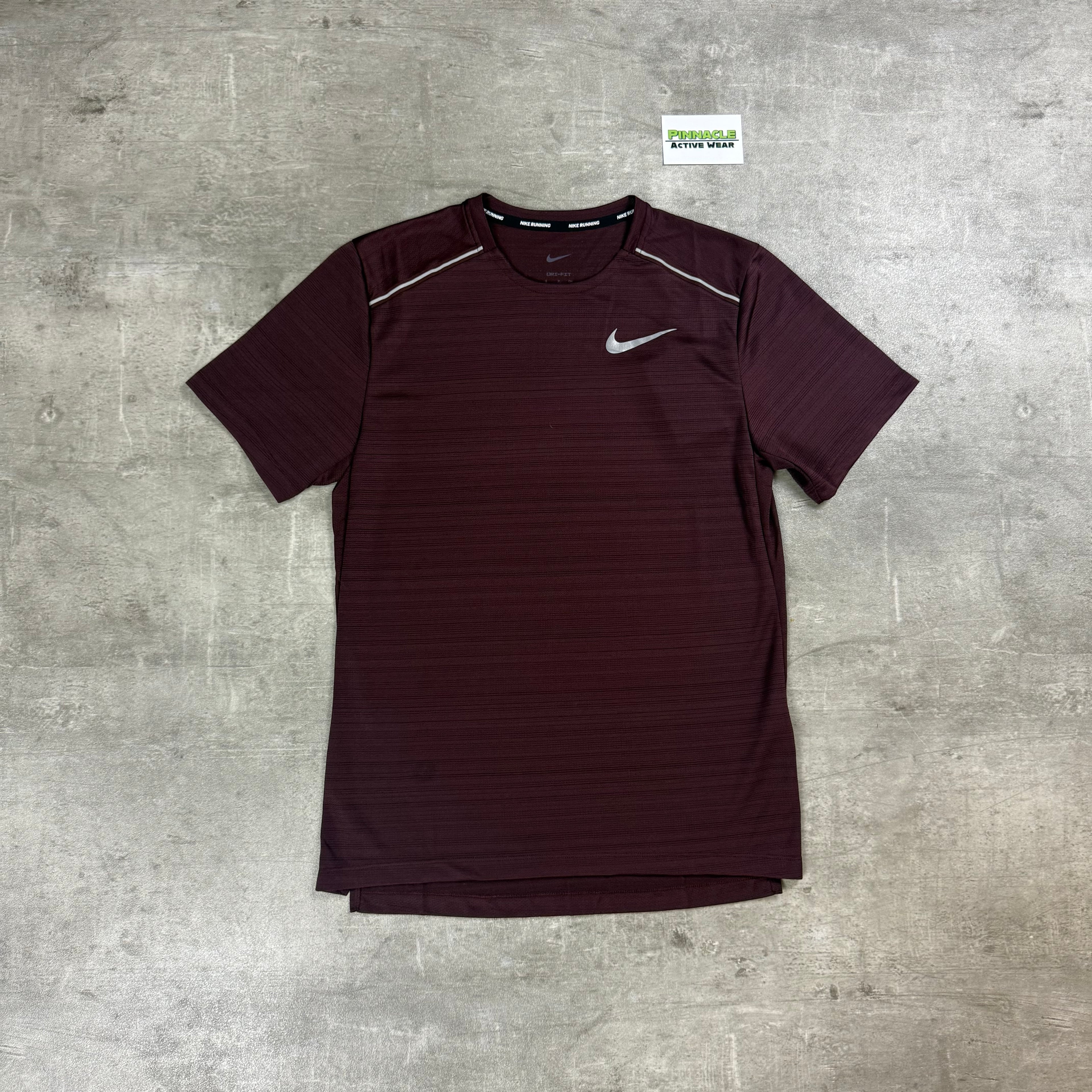 Nike Miler T-Shirt ‘Burgundy’