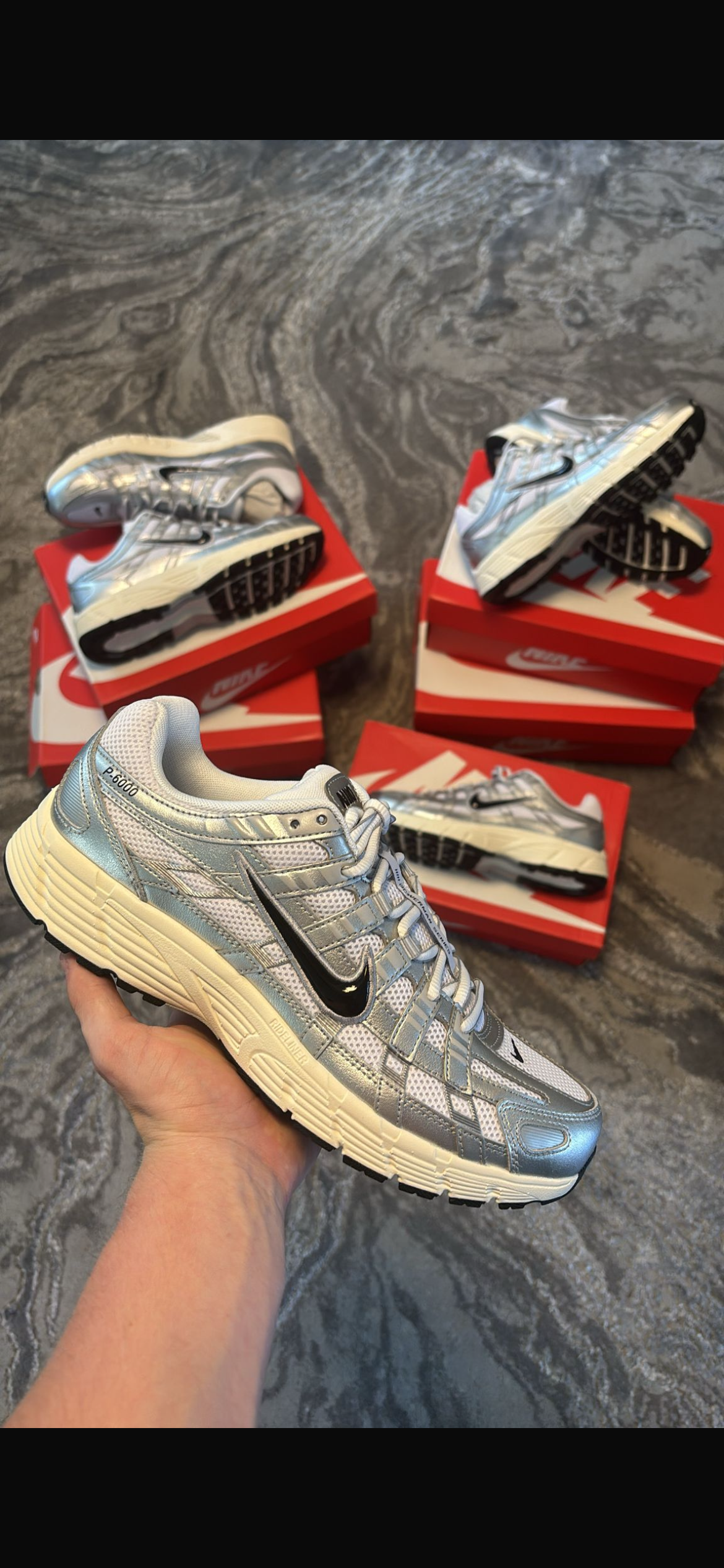 NIKE P6000 “White / Black / Metallic Silver”